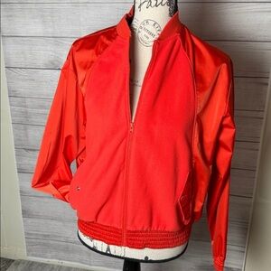 Athleta Coral Satin Track Jacket Size Small